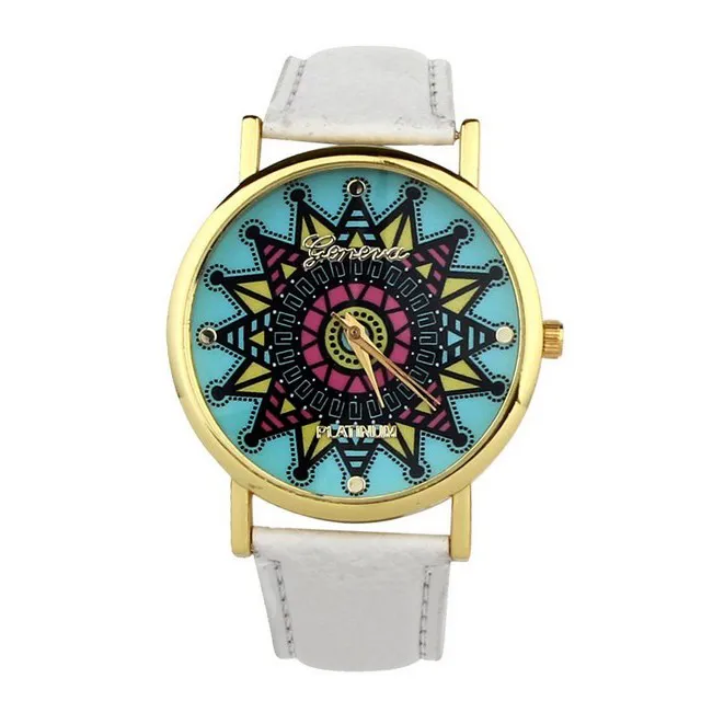 Modna ura Geneva Sunflower bela